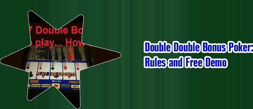 Double bonus video poker strategy
