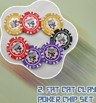 Real clay poker chips